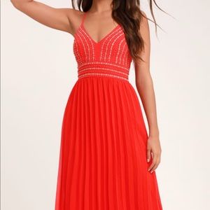 Lulus gala embroidered maxi dress Medium